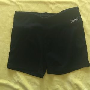 JUSTICE BLACK GYMNASTICS/DANCE SHORTS